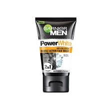 GARNIER MEN POWER WHITE ANTI POLLUTION  FACEWASH